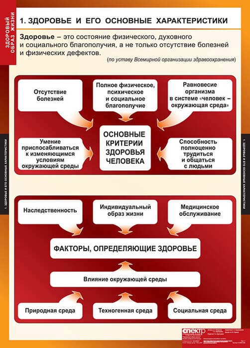 Здоровый образ жизни (Комплект таблиц 8 шт. ОБЖ) 5-8649-008