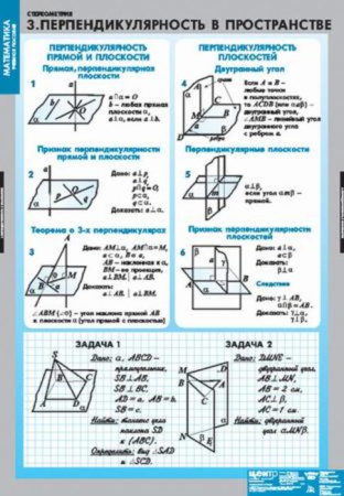 Стереометрия (Комплект таблиц 9 шт. Математика) 4-8475-009