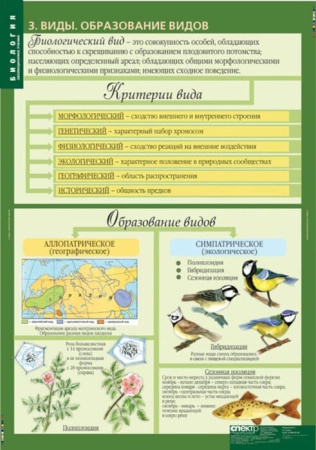 Эволюционное учение (Комплект таблиц 10 шт. Биология 10-11 кл.) 5-8702-010