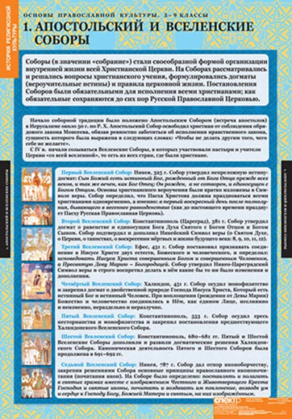 Основы православной культуры (Комплект таблиц 12 шт. История 5-9 кл.) 5-8660-012
