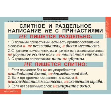 Русский язык (Комплект таблиц 7 шт. 7 кл.) 4-1140-007