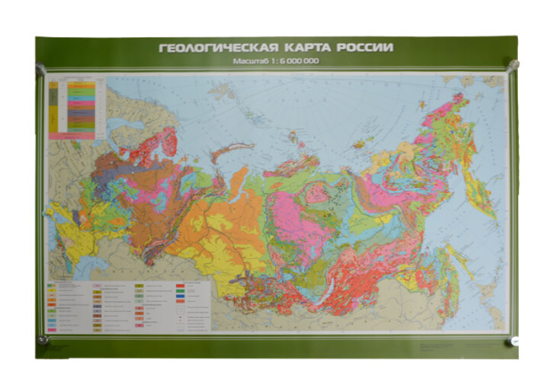 Геологическая карта России, 100x140 см (Карта. География 8-9 кл.) КН-0830