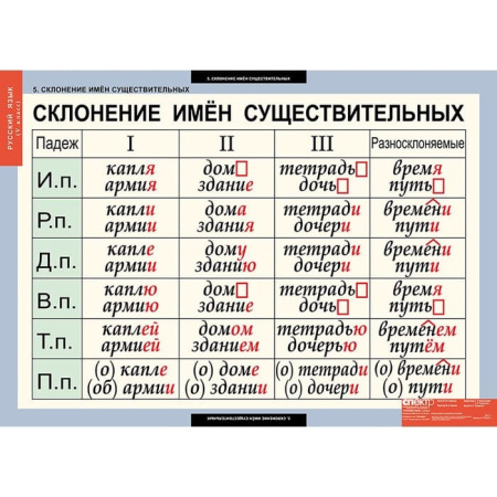 Русский язык (Комплект таблиц 14 шт. 5 кл.) 4-1123-014