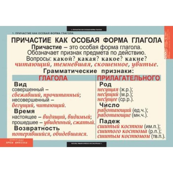 Русский язык (Комплект таблиц 7 шт. 7 кл.) 4-1140-007