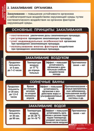 Здоровый образ жизни (Комплект таблиц 8 шт. ОБЖ) 5-8649-008