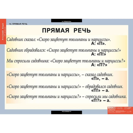 Русский язык (Комплект таблиц 14 шт. 5 кл.) 4-1123-014