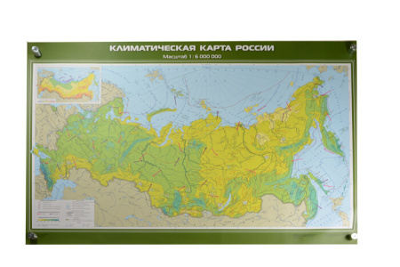 Климатическая карта России, 100x140 см (Карта. География 8-9 кл.) КН-0809