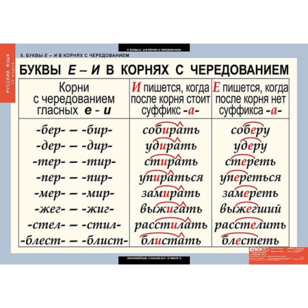Русский язык (Комплект таблиц 14 шт. 5 кл.) 4-1123-014