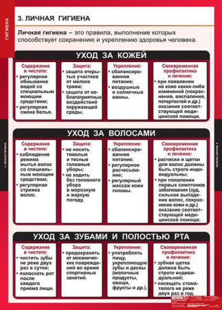 Гигиена (Комплект таблиц 8 шт. ОБЖ) 5-8650-008